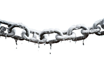 Durable Snow Chain Isolated on Transparent Background