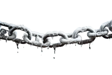 Foto op Plexiglas Durable Snow Chain Isolated on Transparent Background © Cool Free Games