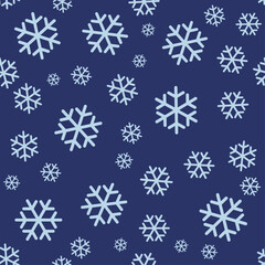 winter snow crystal seamless pattern, blue background, christmas pattern. for decorative purpose, fabrication and textile design such as flannel etc, background, wallpaper.