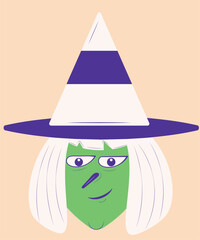 Halloween Witch Character Vector Art