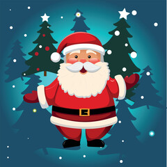 illustration of the New Year's character Santa Claus