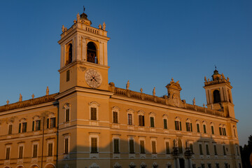 Fototapeta na wymiar colorno the palace with city park in the lower Parma area.​