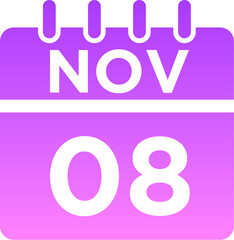 11- November - 08 Glyph Gradient Icon pictogram symbol visual illustration