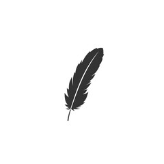 Feather vector icon isolated on white background