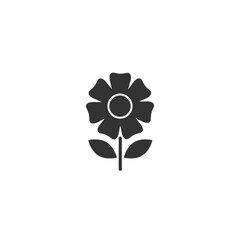 Flower vector icon in flat