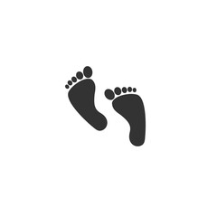 Foot step icon. Vector illustration