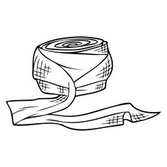 bandage line vector illustration