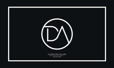 DA or AD Alphabet Letters Logo Monogram