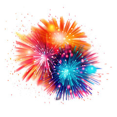 fireworks color isolated on white