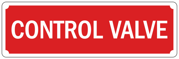 Sprinkler shut off sign and labels control valve