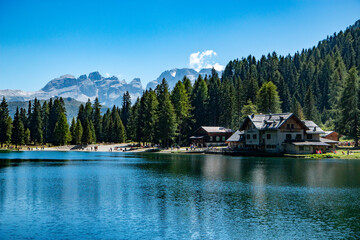Madonna di Campiglio Adamello Brenta Park Trentino Dolomites tourist town for winter sports - 661377708