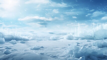 Winter snow iceland isolated background. AI generated image