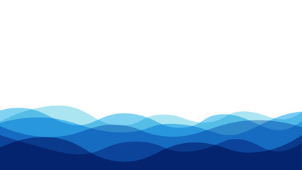 Abstract blue waves, natural, ecology. Background pattern  water, ocean, river layer. Vector illustration.