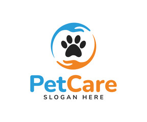 Pet care logo design. Animal care Logo design template