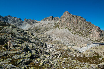 Obraz premium Passo del Tonale in Trentino, a tourist town for winter sports