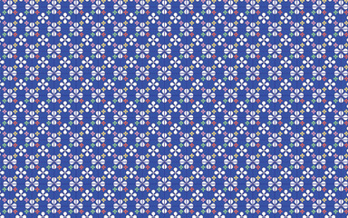 flower pattern with blue background