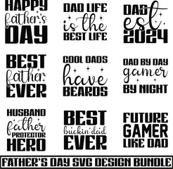Father's day svg design bundle and digital download