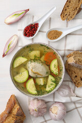 Vegetable soup, homemade healthy nutrition, healthy lifestyle