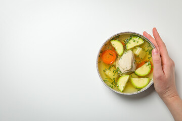 Vegetable soup, healthy nutrition and healthy lifestyle