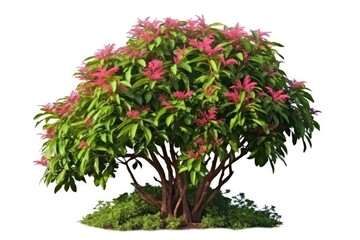 Fototapeta premium Flower bush on white background