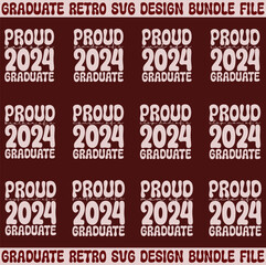 graduate retro svg design bundle and digital download