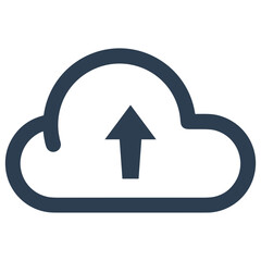 Cloud storage icon symbol vector image. Illustration of the database server hosting cloud system digital design image