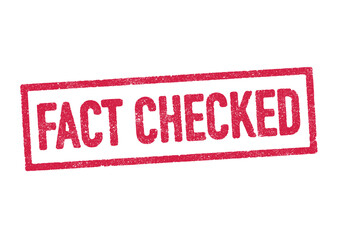 Vector illustration of the word Fact Checked in red ink stamp - 661391302