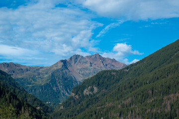 Fototapeta premium Passo del Tonale in Trentino, a tourist town for winter sports