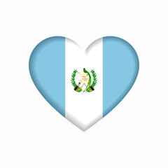 Obraz premium Guatemalan flag heart-shaped sign. Vector illustration.
