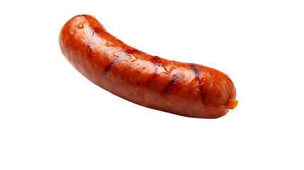 Sausage Isolated on Transparent or White Background, PNG