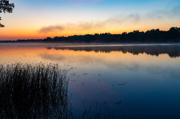 sunrise over the river