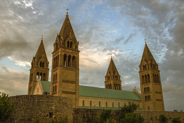 The cathedral in Pecs,Hungary.High quality photo.