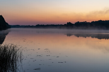 sunrise over the lake