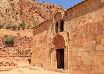 An entrance inside an old Armenian church