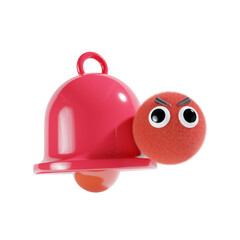 market store in red theme wth doll