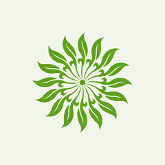 Nature mandala ornament vector icon logo design. Geometric mandala pattern