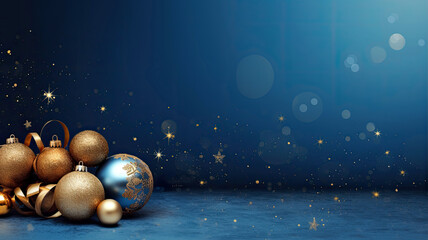Christmas background with christmas baubles, gifts decoration - Xmas theme - 661396990