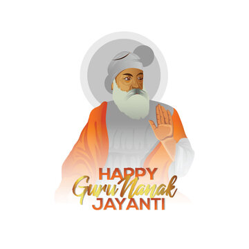 	
Guru nanak jayanti celebration card with golden temple