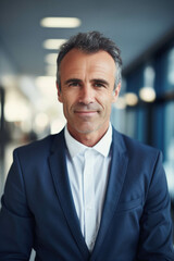 Naklejka premium Portrait of mature businessman in office.