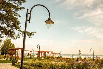 Waterfront at the Lake Balaton in Siofok,Hungary.