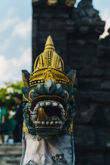 Hindu god in a sculpture in Indonesia