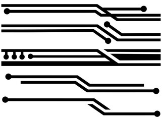 Futuristic Tech Line Border
