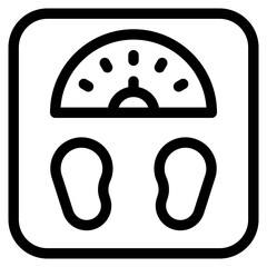 Vector Icon Weight Scale, Weight Machine, Sports, Fitness, Scale