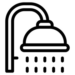 Obraz premium Vector Icon Shower, Bath, Clean, Gym, Routine