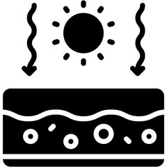 Vector Icon Sunburn, Skincare, Beauty, Dermatology, Skin burn, Healthcare And Medical