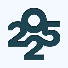 2025 Happy New Year Text Design.