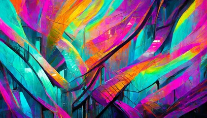 Zelfklevend Fotobehang abstract colorful background © Ümit