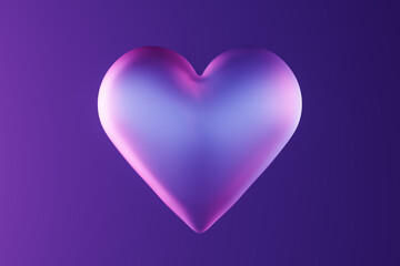 rough heart with neon lighting