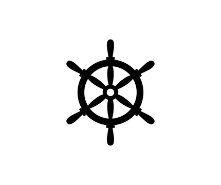 recommend clip art: Ship steering wheel icon. Boat steering wheel vector design and illustration.
                    