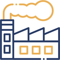 Vector Icon Factory, Building, Air Pollution, Contamination, Industry, Landscape